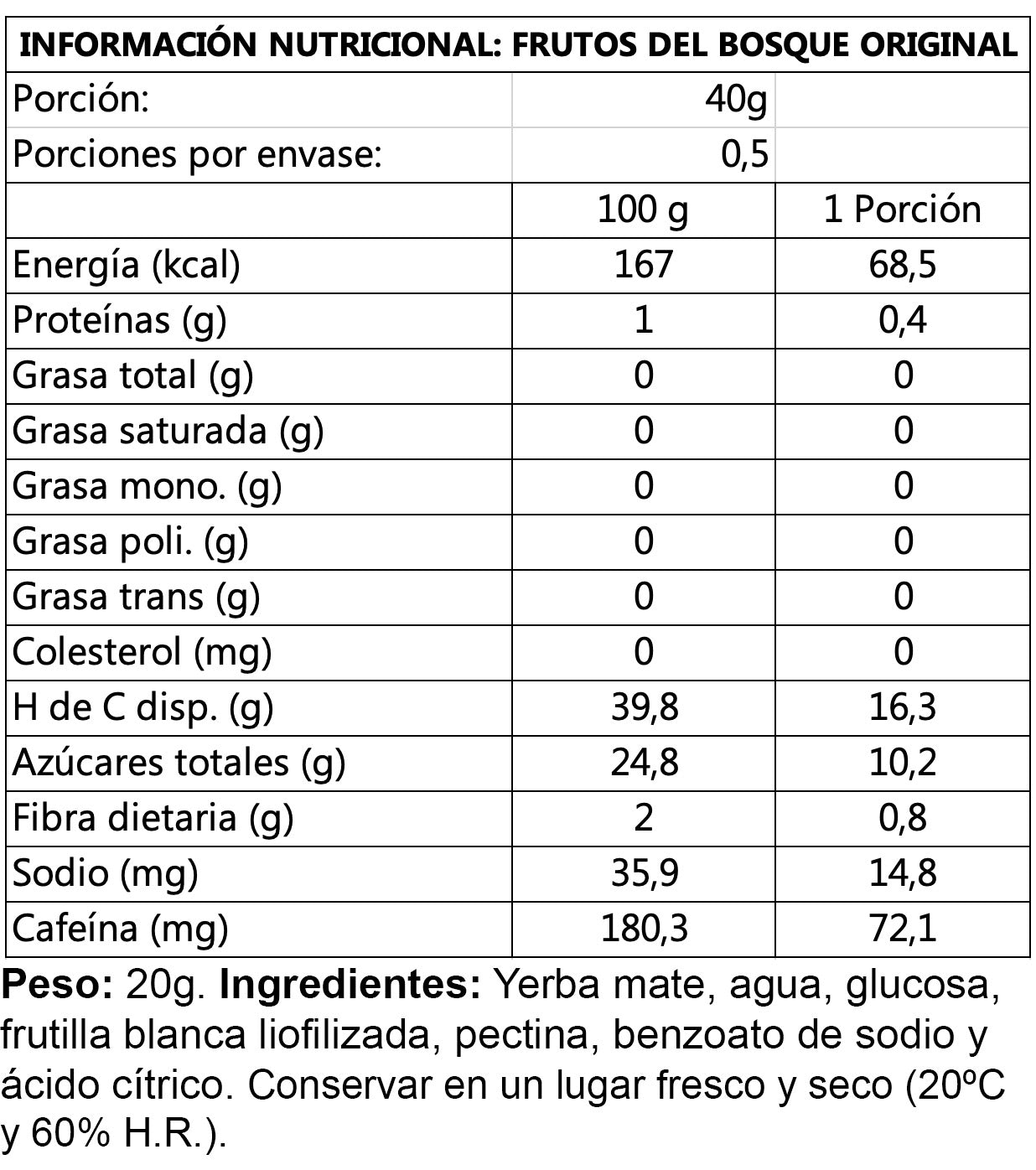 Wildmate Original Frutos del Bosque nativo