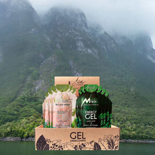 Caja Gel energético Wildmate Original Pack: Frutilla blanca-Frutos del bosque