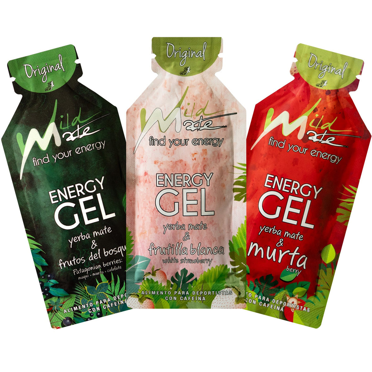Gel energético Wildmate Original Cyber Pack Frutos-Frutilla-Murta - Wildmate