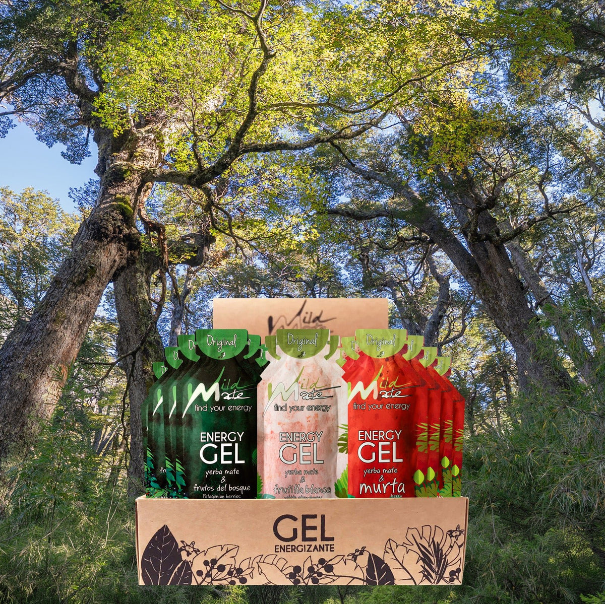 Gel energético Wildmate Original Cyber Pack Frutos-Frutilla-Murta - Wildmate