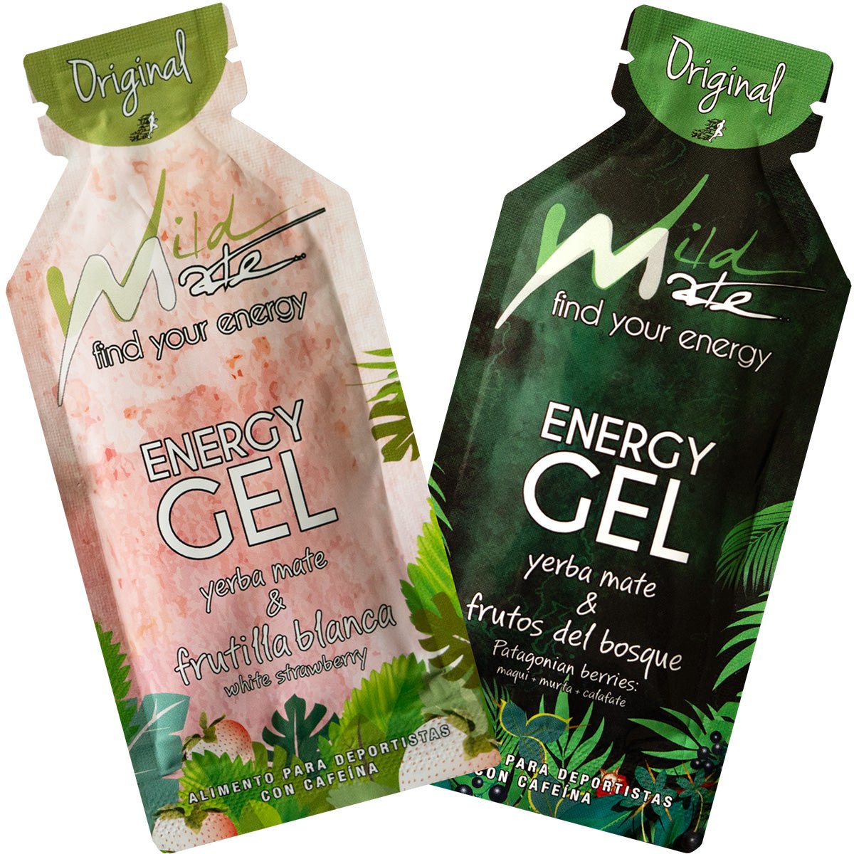 Gel energético Wildmate Original Pack: Frutilla blanca-Frutos del bosque
