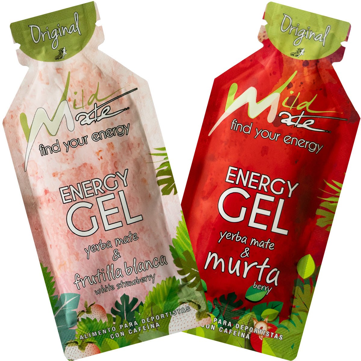 Gel energético Wildmate Original Pack: Frutilla blanca-Murta