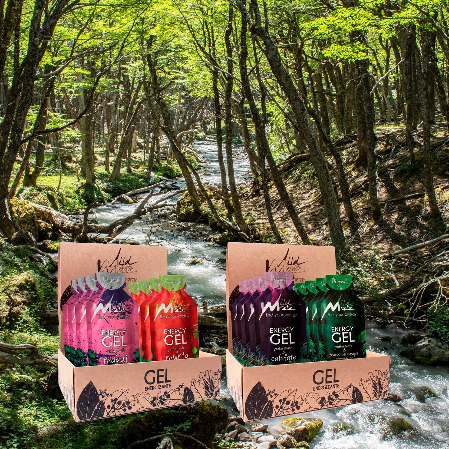 Caja Gel energético Wildmate Original Prime Maqui-Murta-Calafate-Frutos
