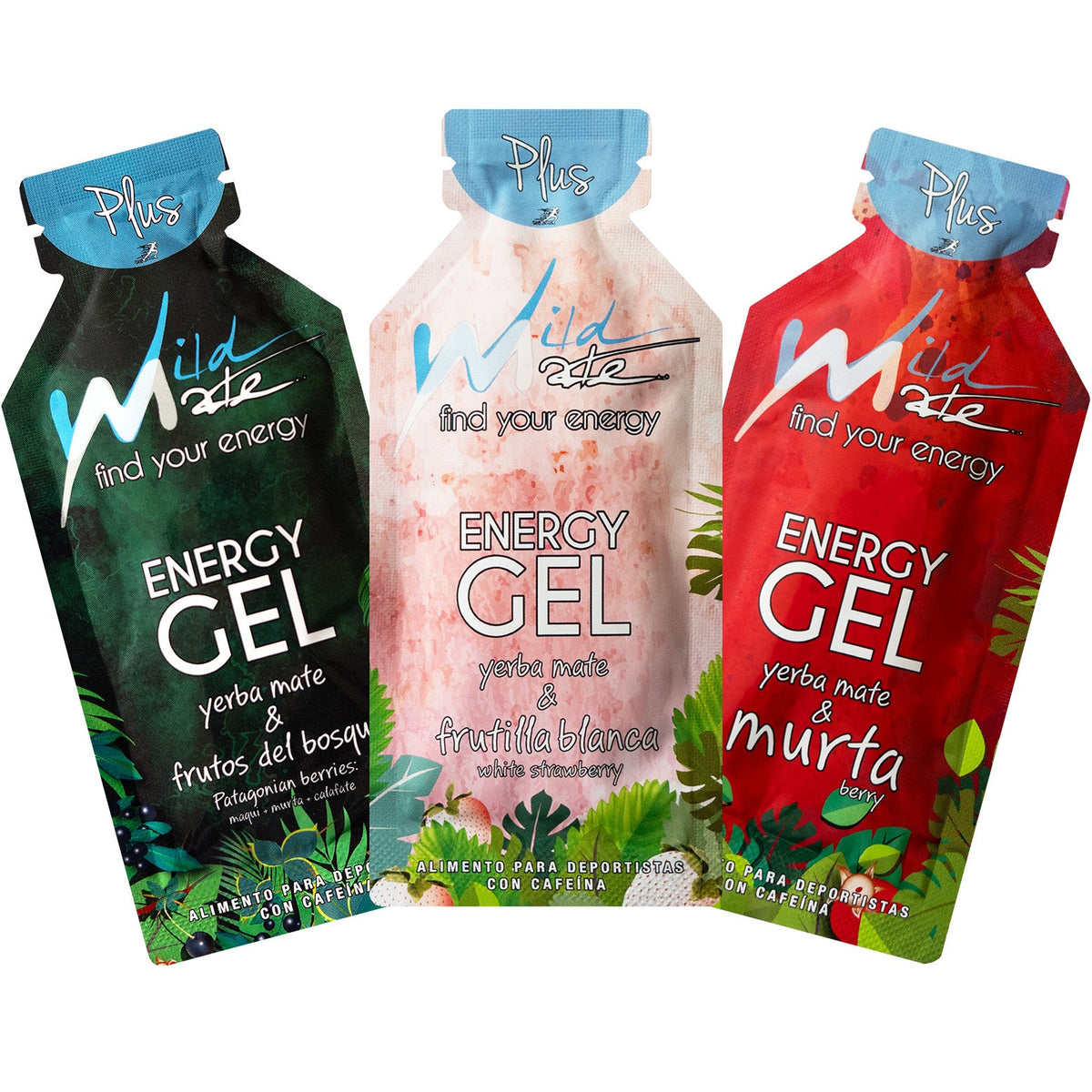 Gel energético Wildmate Plus Cyber Pack Frutos-Frutilla-Murta - Wildmate