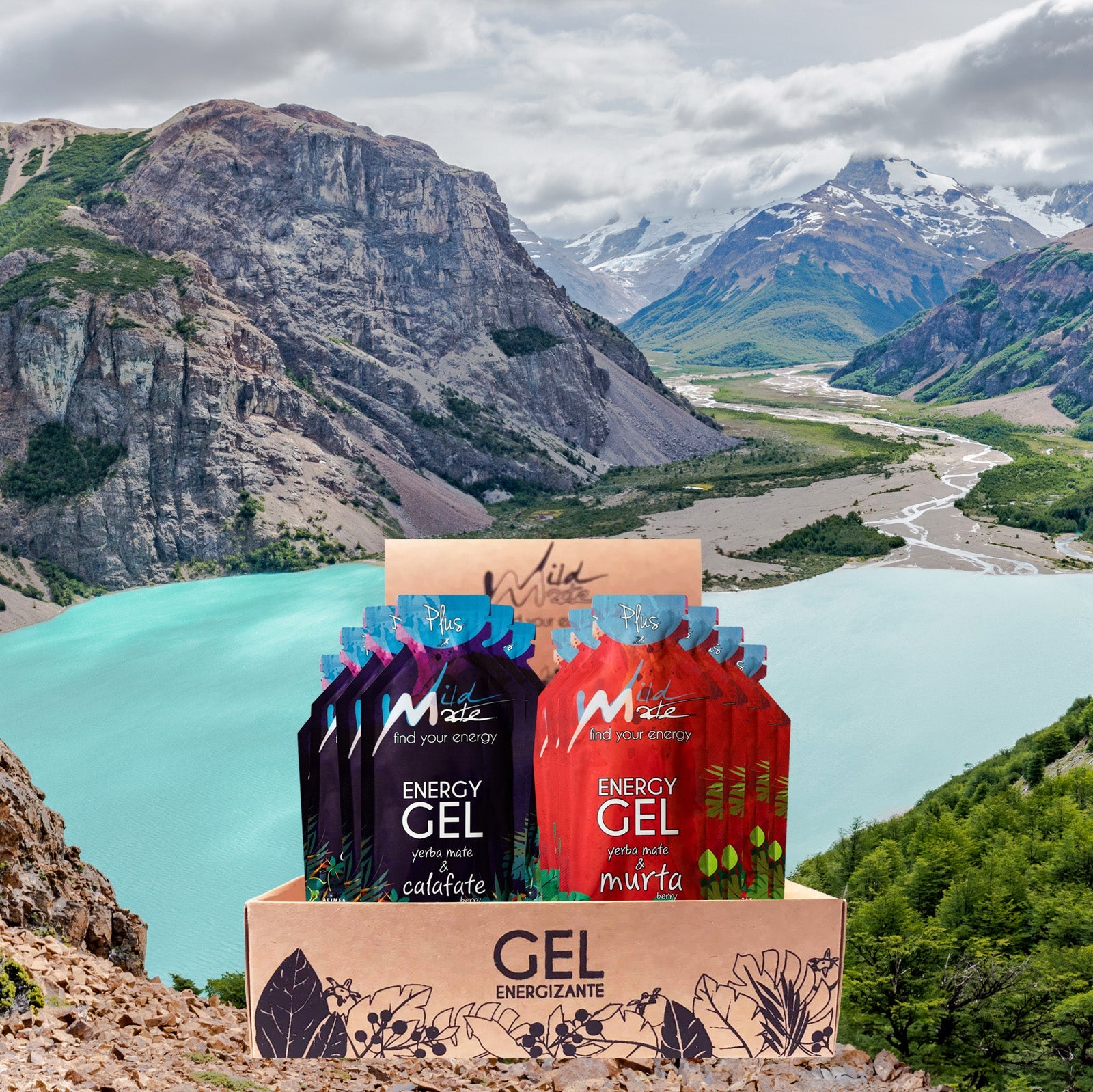 Caja Gel energético Wildmate Plus Pack: Calafate-Murta