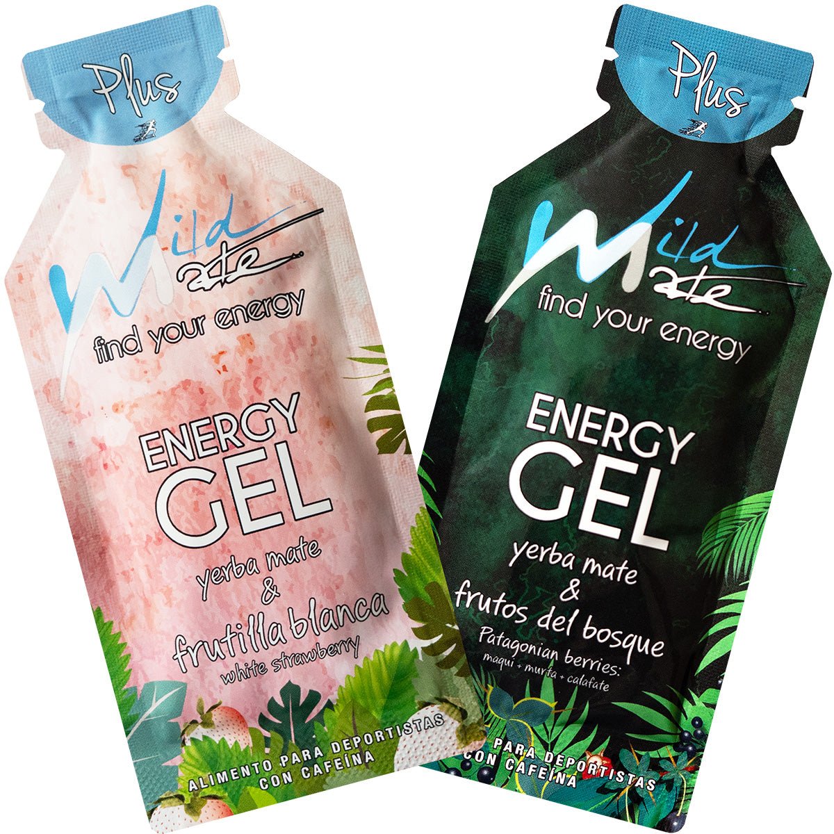 Gel energético Wildmate Plus Pack: Frutilla blanca-Frutos del bosque