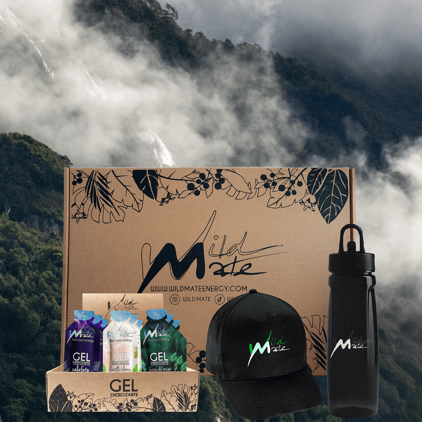 Wild Box: 24 geles, Jockey y Botella. Jockey negro y caramañola.