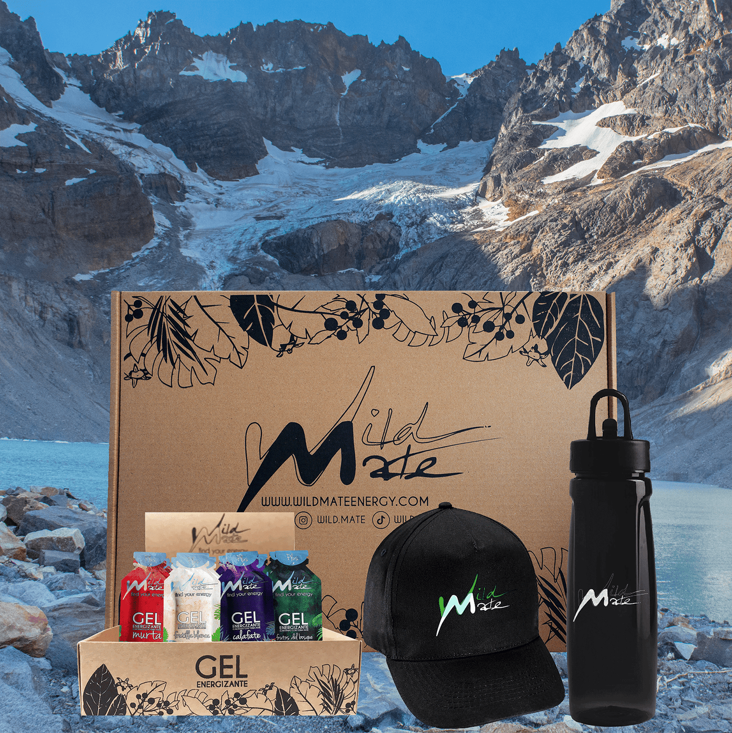 Wild Box: 48 geles, Jockey y Botella. Jockey negro y caramañola.