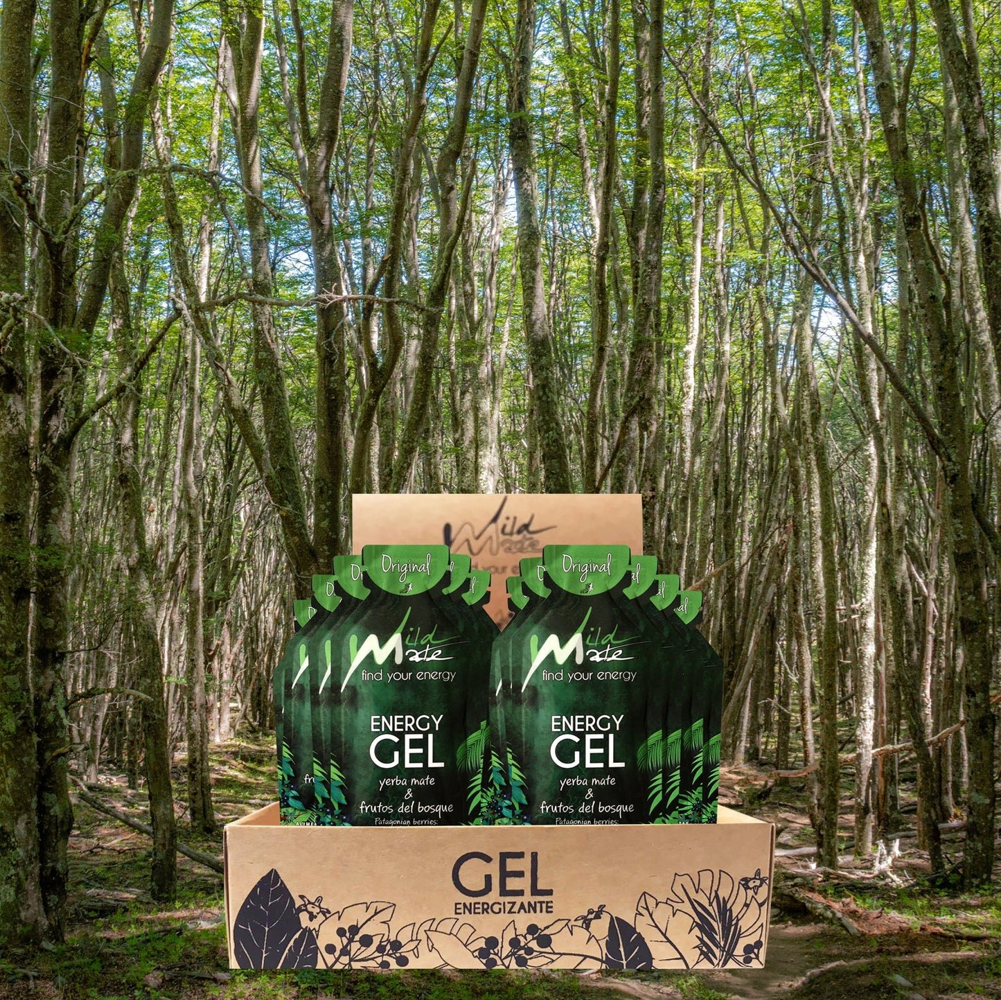 Caja de Gel energético Wildmate Original: Frutos del Bosque nativo