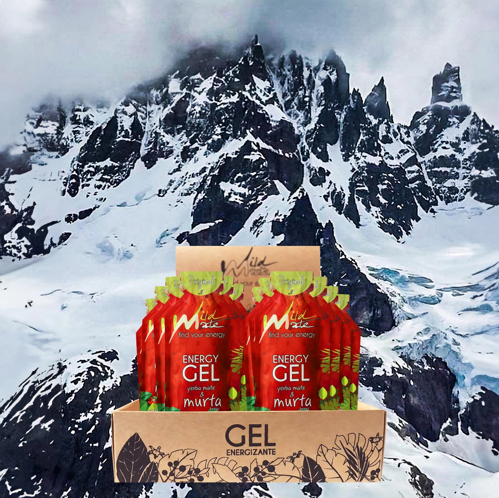 Caja de Gel energético Wildmate Original: Murta