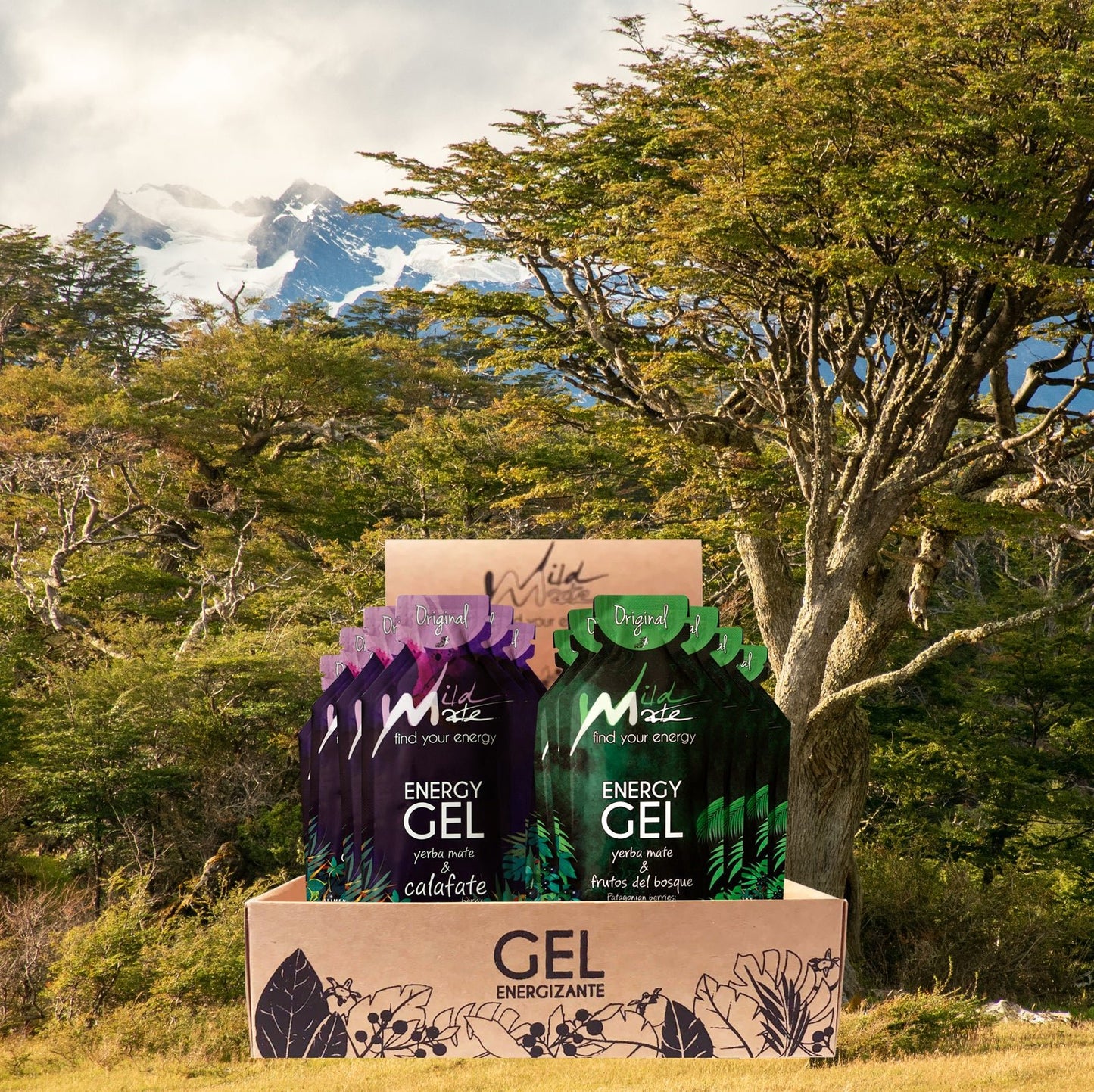 Caja de Gel energético Wildmate Original Pack: Calafate-Frutos del bosque