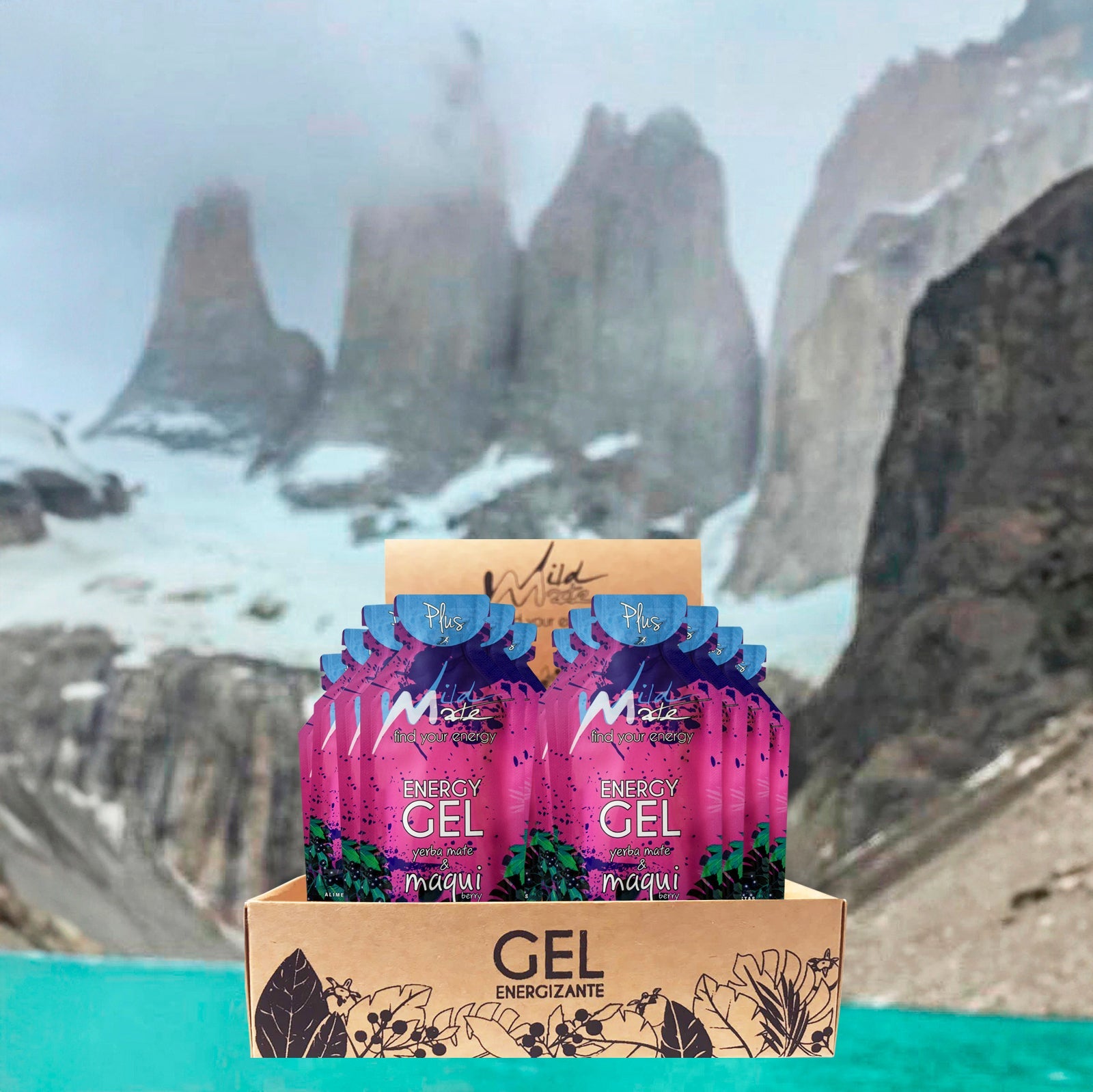 Caja de Gel energético Wildmate Plus: Maqui