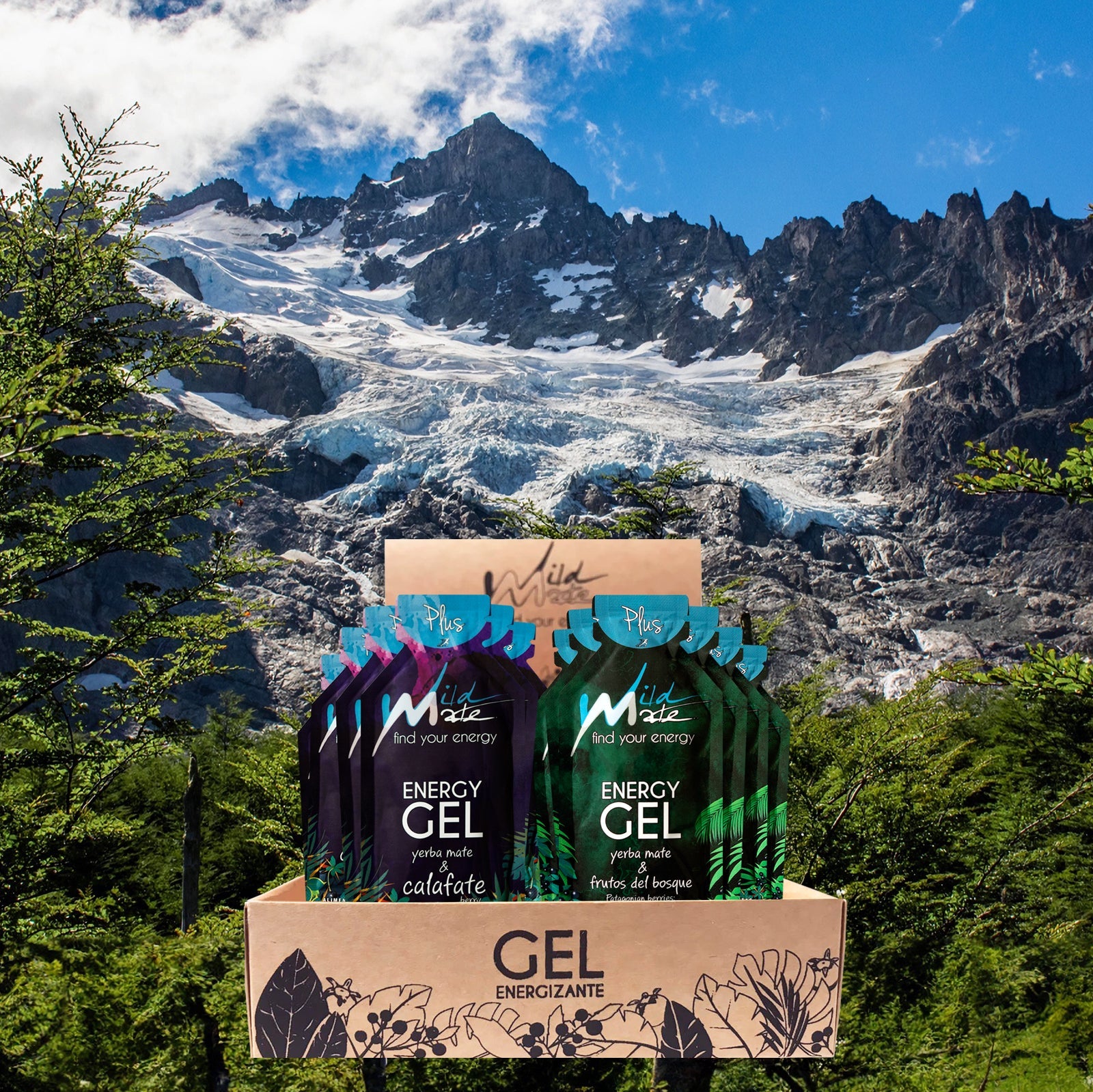 Caja de Gel energético Wildmate Plus Pack: Calafate-Frutos del bosque