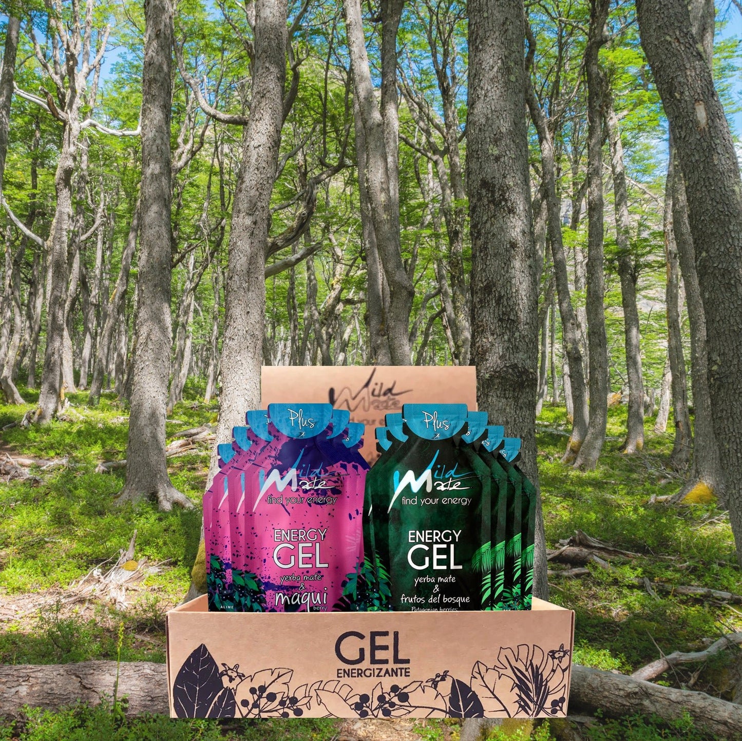 Caja de Gel energético Wildmate Plus Pack: Maqui-Frutos del bosque