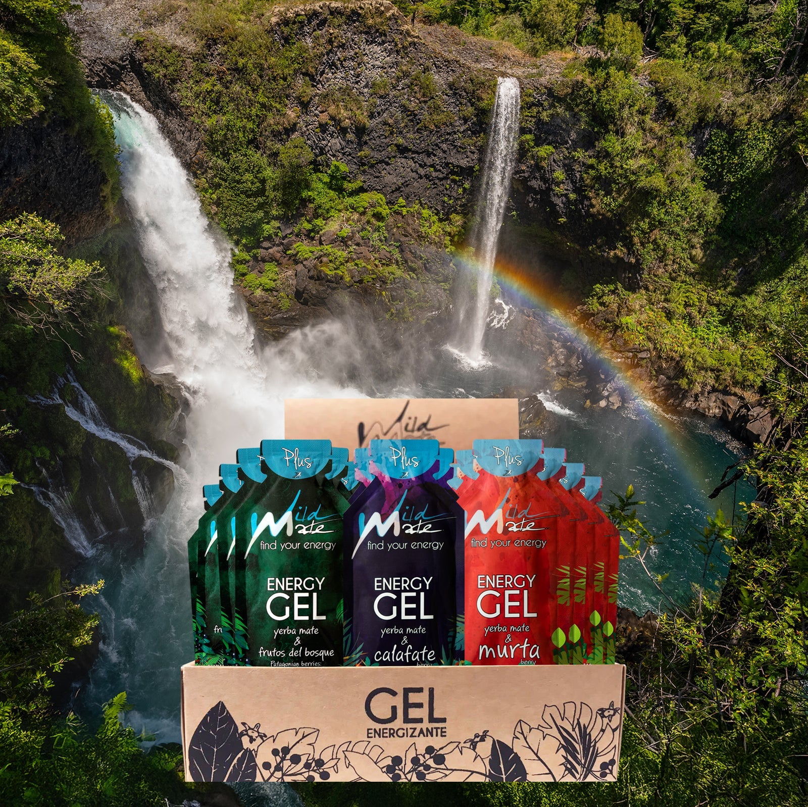 Caja de Gel energético Wildmate Plus Sur Pack Frutos-Murta-Calafate